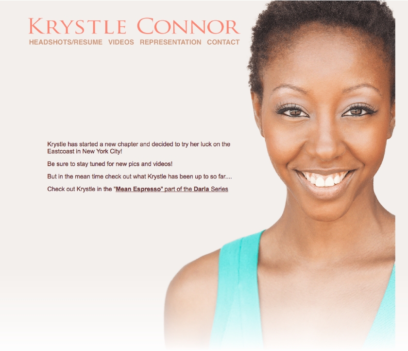 Website Designer of www.KrystleConnor.com